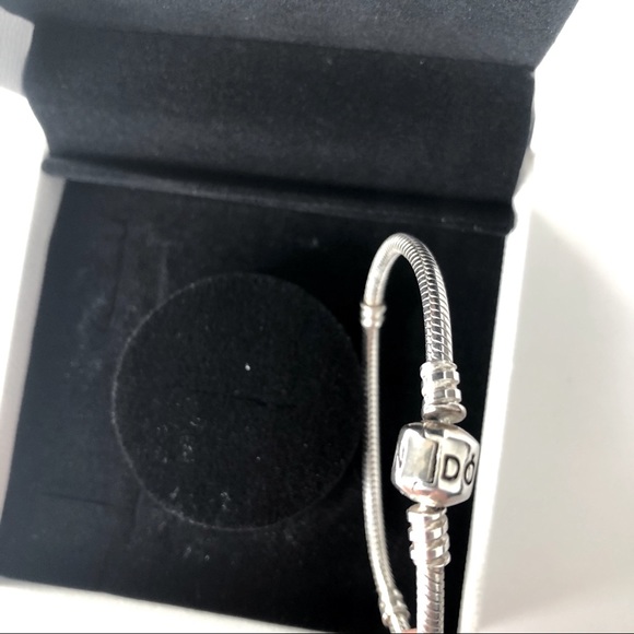 PANDORA 7” STERLING SILVER SNAKE CHAIN BRACELET - Picture 4 of 4